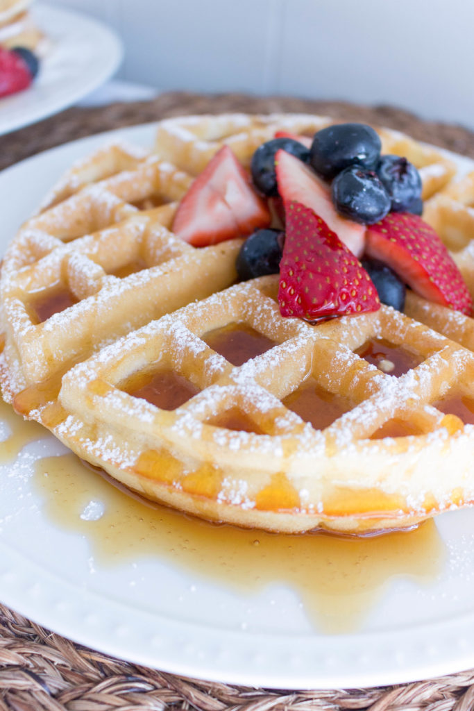 Restaurant-Style Belgian Waffles | A Slice of Sweet